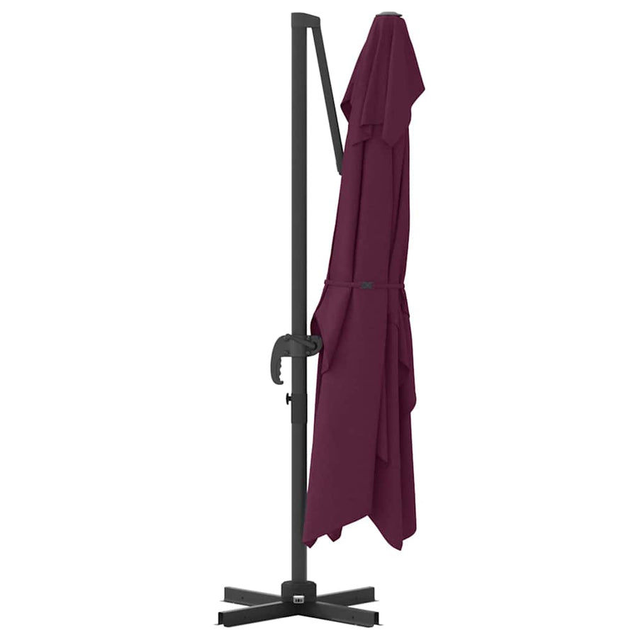 Parasol Bordeaux Rood 351 X 250 X 260 Cm Polyester En Aluminium Bordeauxrood