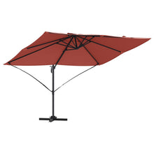 Parasol 351 X 250 X 260 Cm Polyester En Aluminium Terracotta