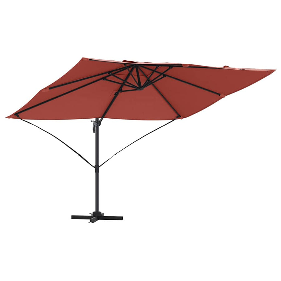 Parasol 351 X 250 X 260 Cm Polyester En Aluminium Terracotta
