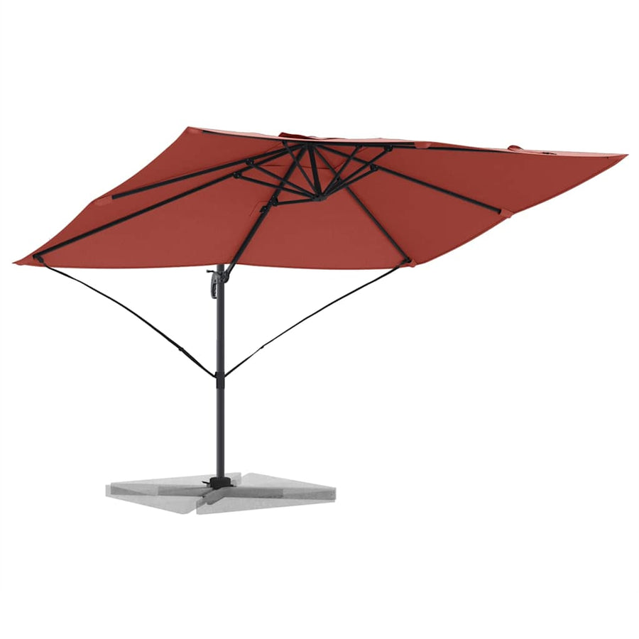 Parasol 351 X 250 X 260 Cm Polyester En Aluminium Terracotta
