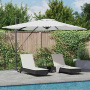 Parasol beige 286x284x270 cm aluminium polyester