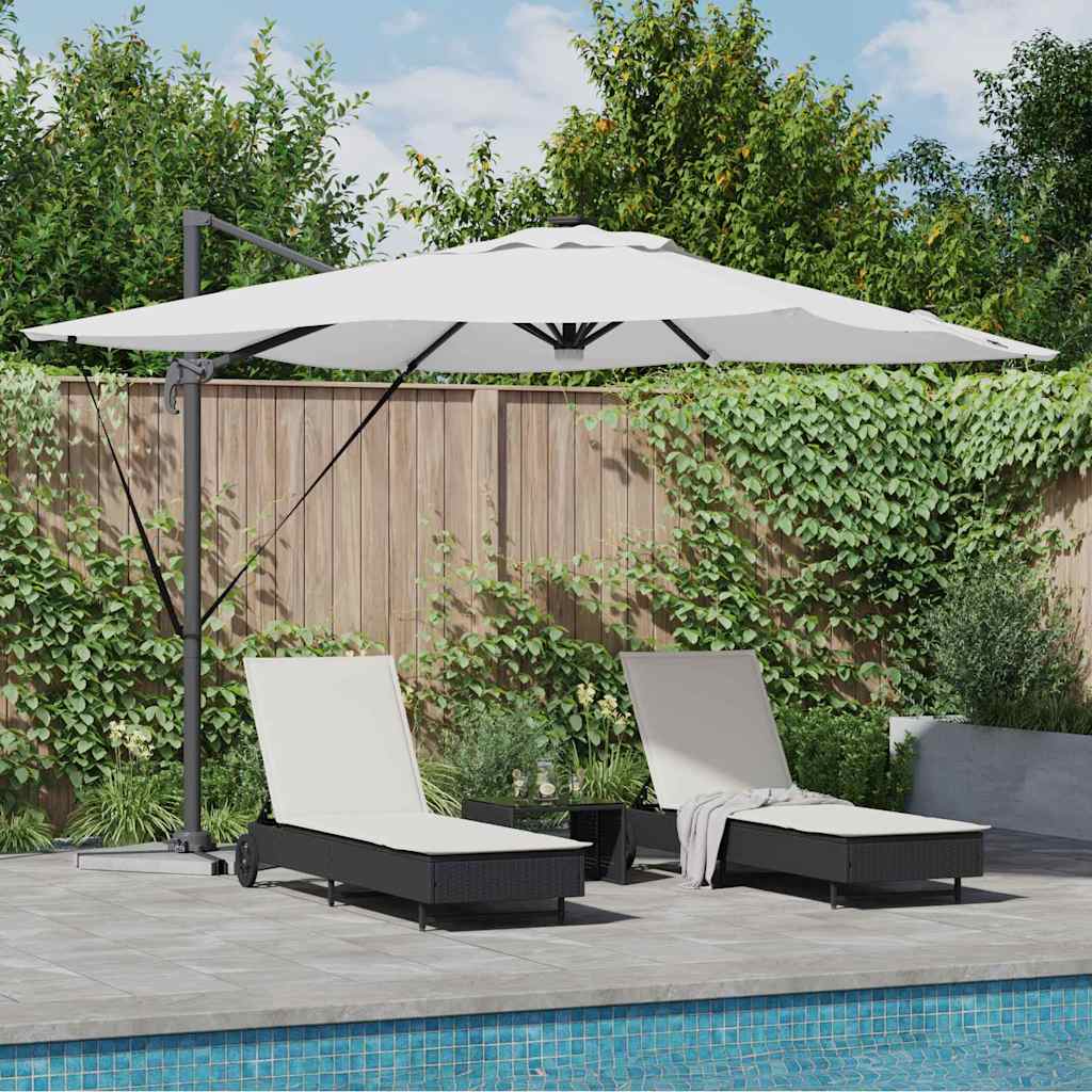 Roma Parasol Beige 286 X 284 X 270 Cm Aluminium En Polyester Zand