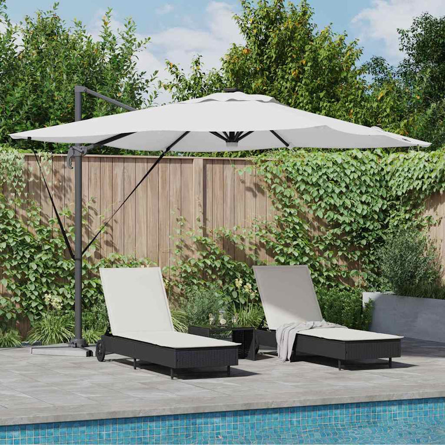 Roma Parasol Beige 286 X 284 X 270 Cm Aluminium En Polyester Zand