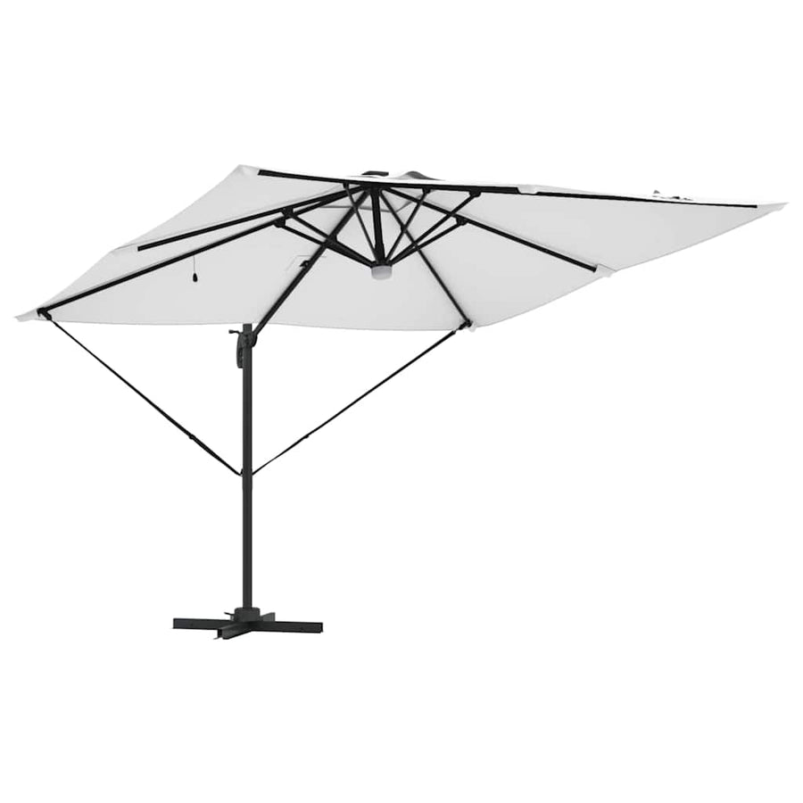 Roma Parasol Beige 286 X 284 X 270 Cm Aluminium En Polyester Zand