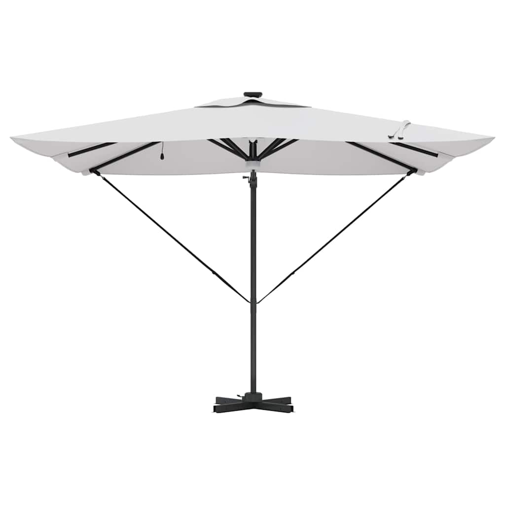Roma Parasol Beige 286 X 284 X 270 Cm Aluminium En Polyester Zand