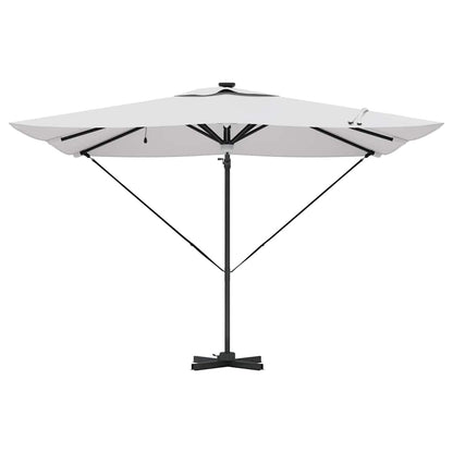 Roma Parasol Beige 286 X 284 X 270 Cm Aluminium En Polyester Zand