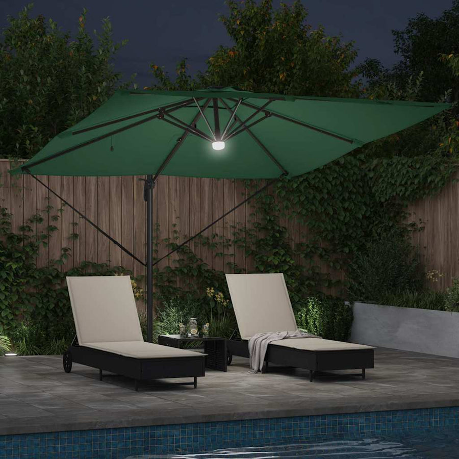 Roma Parasol 286 X 284 X 270 Cm Aluminium En Polyester Groen