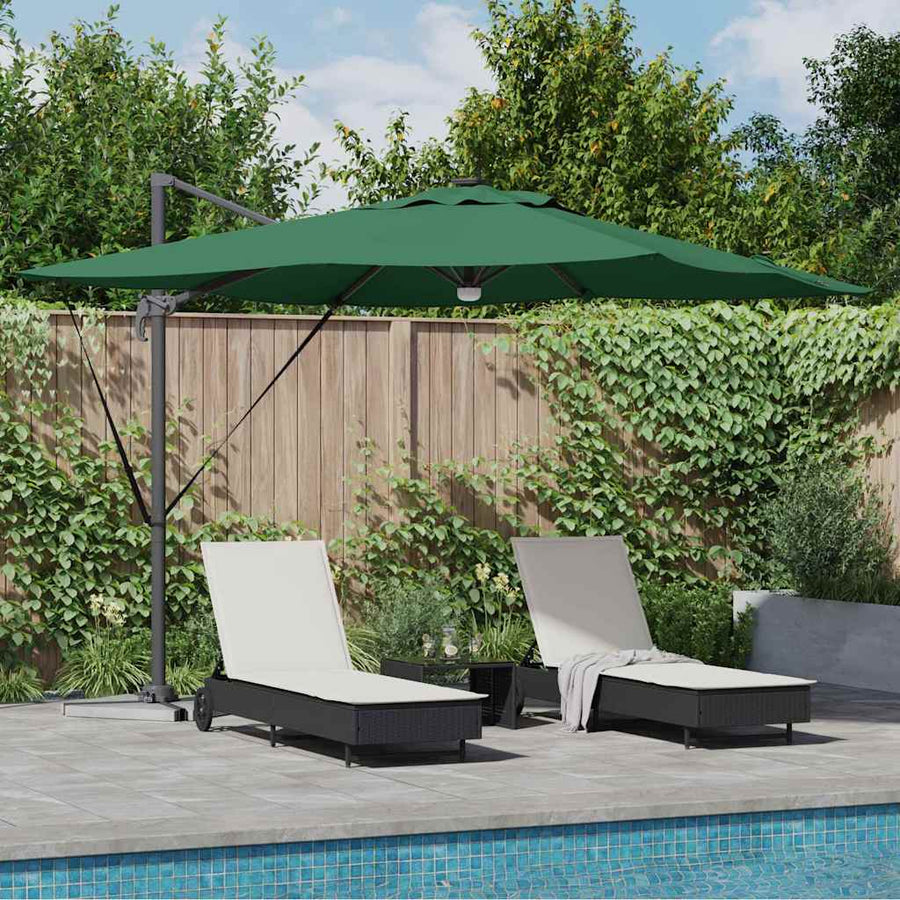 Roma Parasol 286 X 284 X 270 Cm Aluminium En Polyester Groen