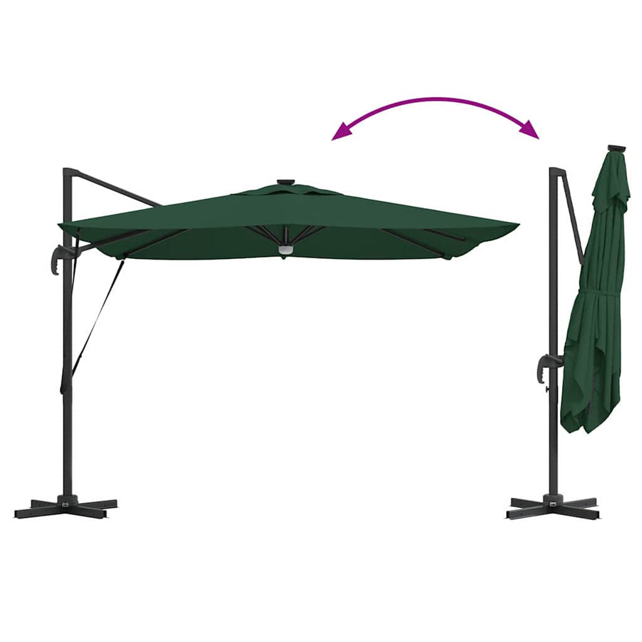 Roma Parasol 286 X 284 X 270 Cm Aluminium En Polyester Groen