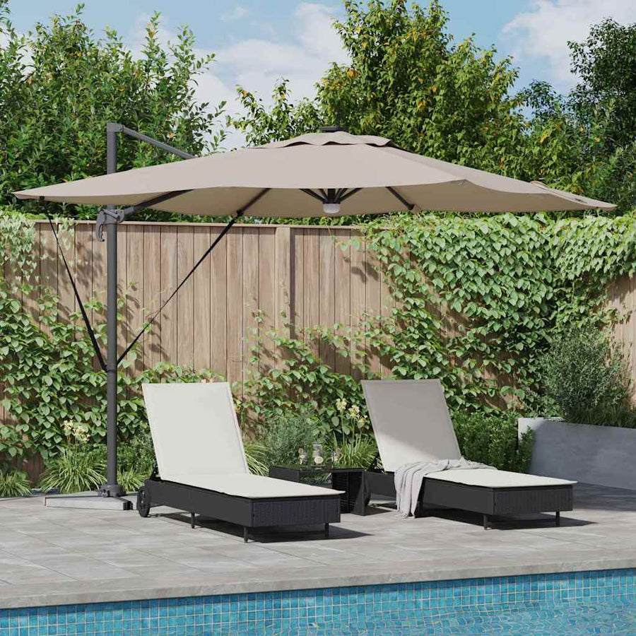 Roma Parasol 286 X 284 X 270 Cm Aluminium En Polyester Taupe