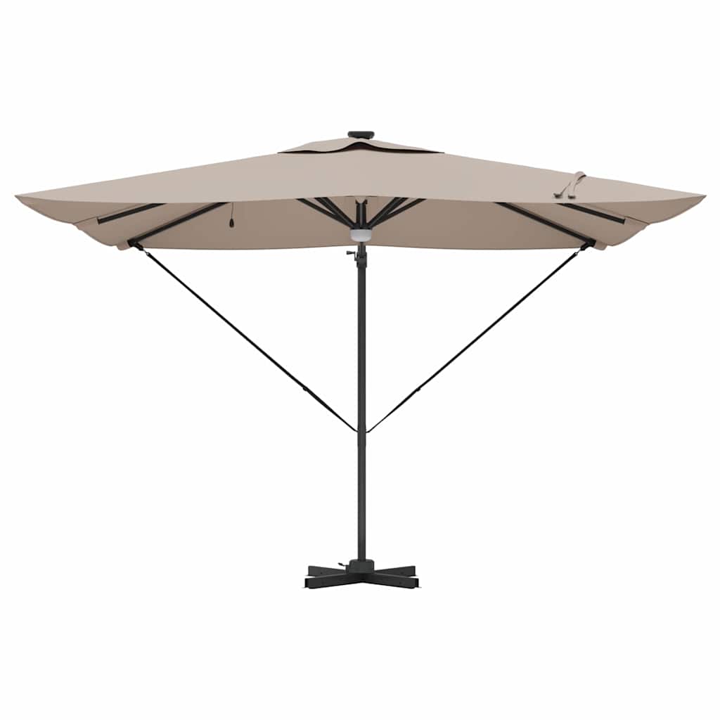 Roma Parasol 286 X 284 X 270 Cm Aluminium En Polyester Taupe