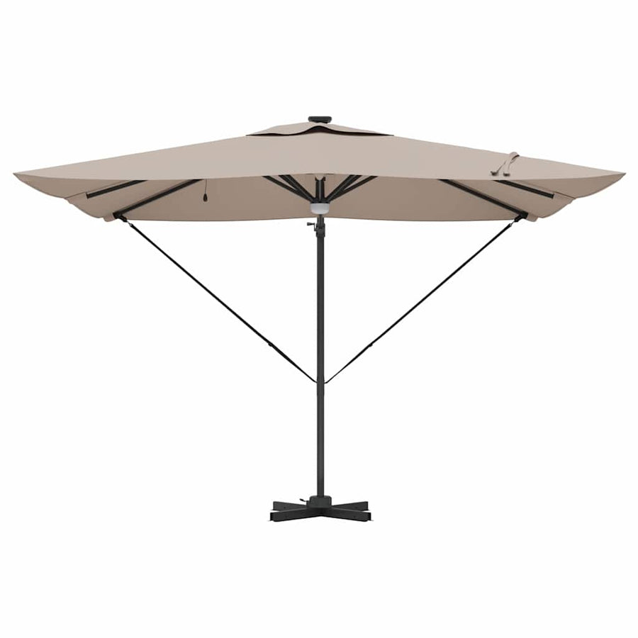 Roma Parasol 286 X 284 X 270 Cm Aluminium En Polyester Taupe