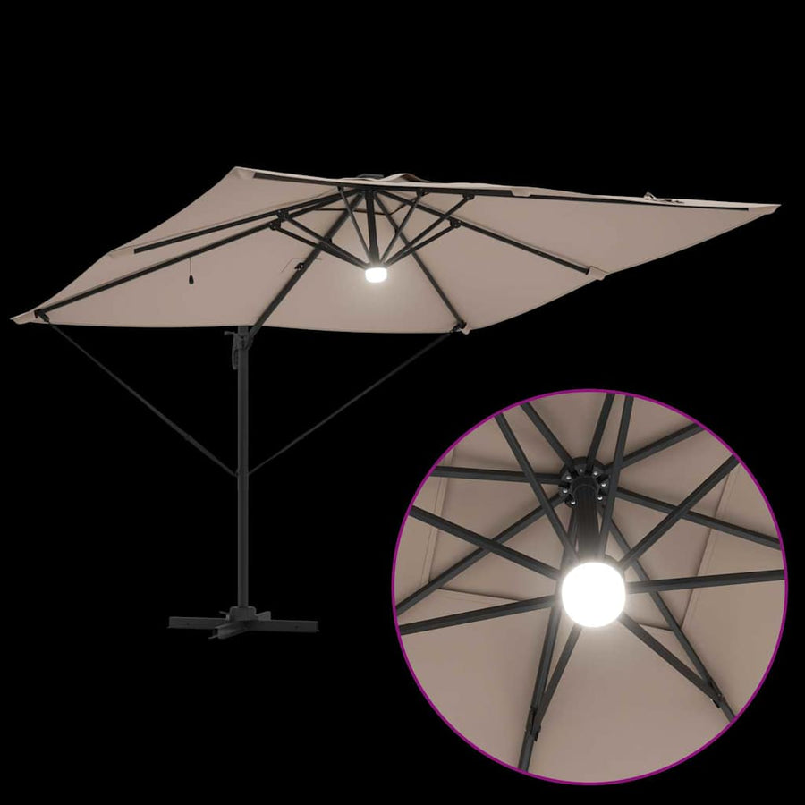 Roma Parasol 286 X 284 X 270 Cm Aluminium En Polyester Taupe