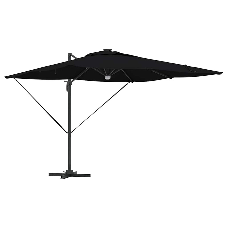 Roma Parasol 286 X 284 X 270 Cm Aluminium En Polyester Zwart