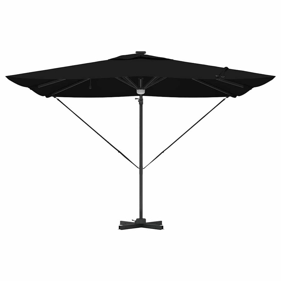 Roma Parasol 286 X 284 X 270 Cm Aluminium En Polyester Zwart