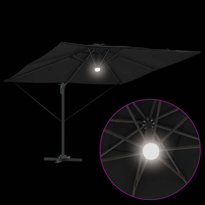 Roma Parasol 286 X 284 X 270 Cm Aluminium En Polyester Zwart