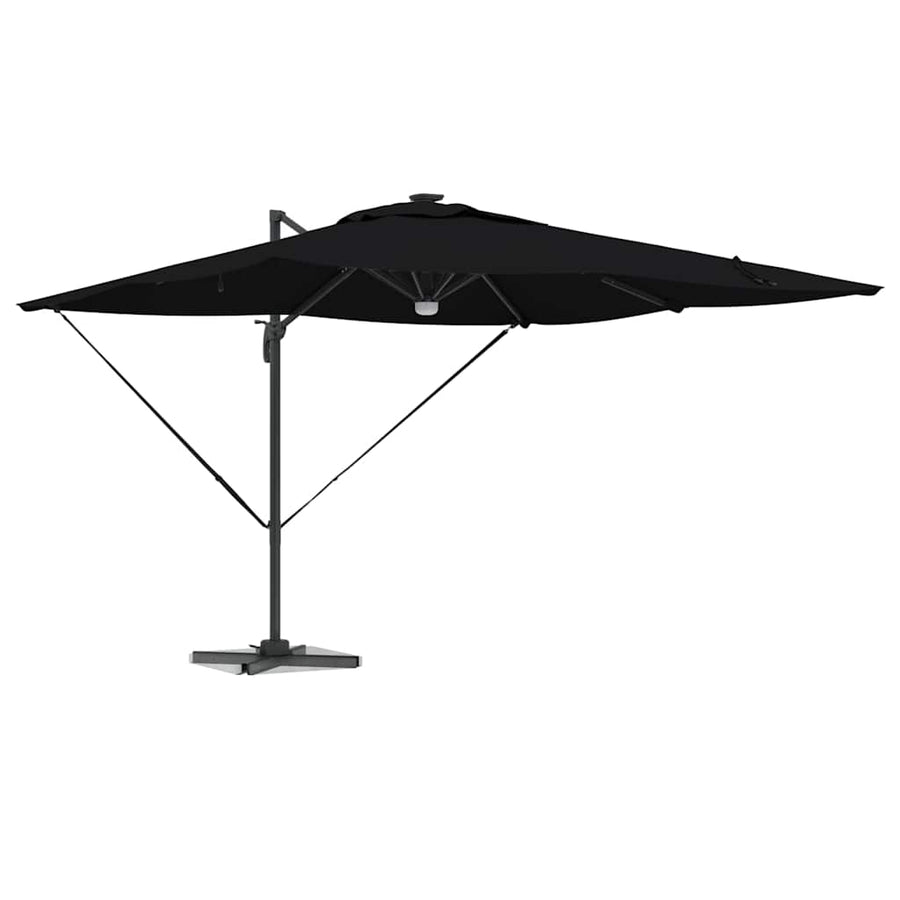 Roma Parasol 286 X 284 X 270 Cm Aluminium En Polyester Zwart