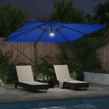 Roma Parasol Blauw 286 X 284 X 270 Cm Aluminium En Polyester azuurblauw