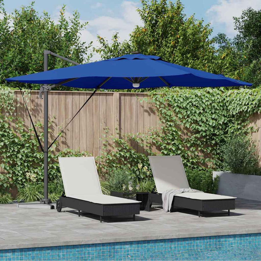 Roma Parasol Blauw 286 X 284 X 270 Cm Aluminium En Polyester azuurblauw