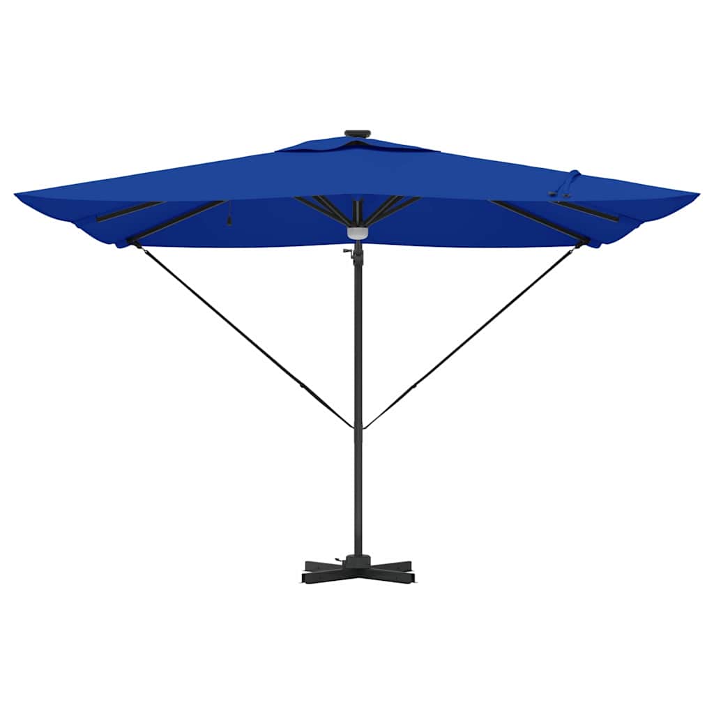 Roma Parasol Blauw 286 X 284 X 270 Cm Aluminium En Polyester azuurblauw