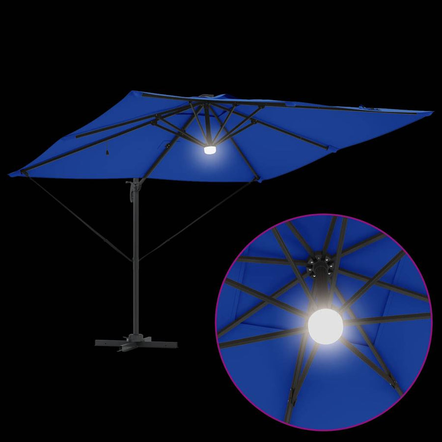 Roma Parasol Blauw 286 X 284 X 270 Cm Aluminium En Polyester azuurblauw