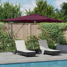 Roma Parasol Rood 286 X 284 X 270 Cm Aluminium En Polyester Bordeauxrood