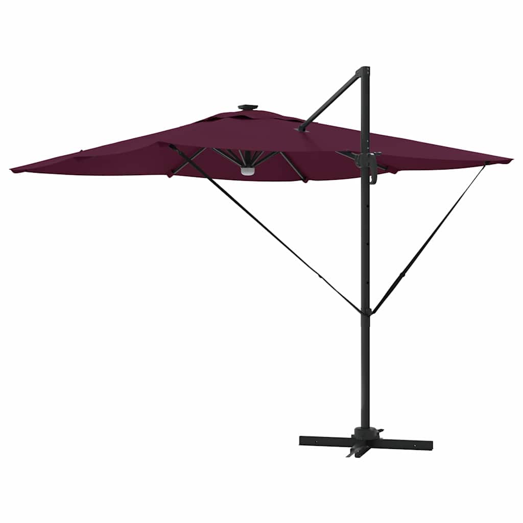 Roma Parasol Rood 286 X 284 X 270 Cm Aluminium En Polyester Bordeauxrood