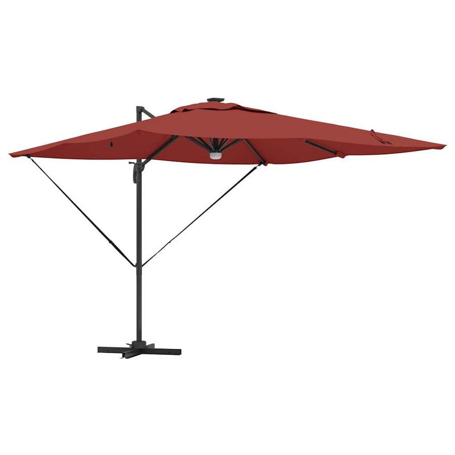 Roma Parasol Rood 286 x 284 x 270 cm Aluminium en Polyester