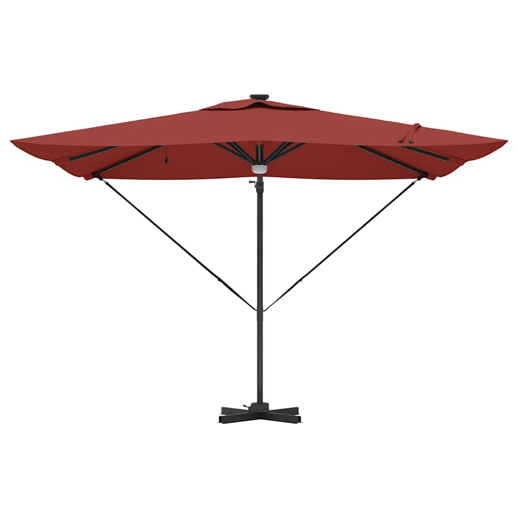 Roma Parasol Rood 286 x 284 x 270 cm Aluminium en Polyester