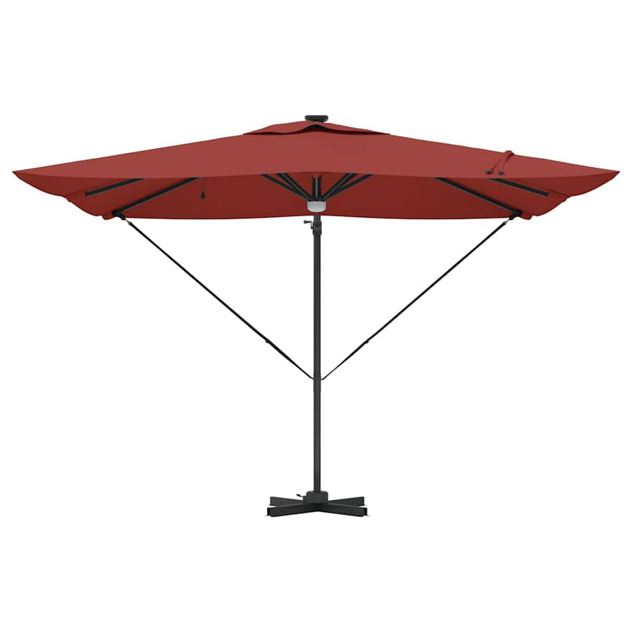 Roma Parasol Rood 286 x 284 x 270 cm Aluminium en Polyester