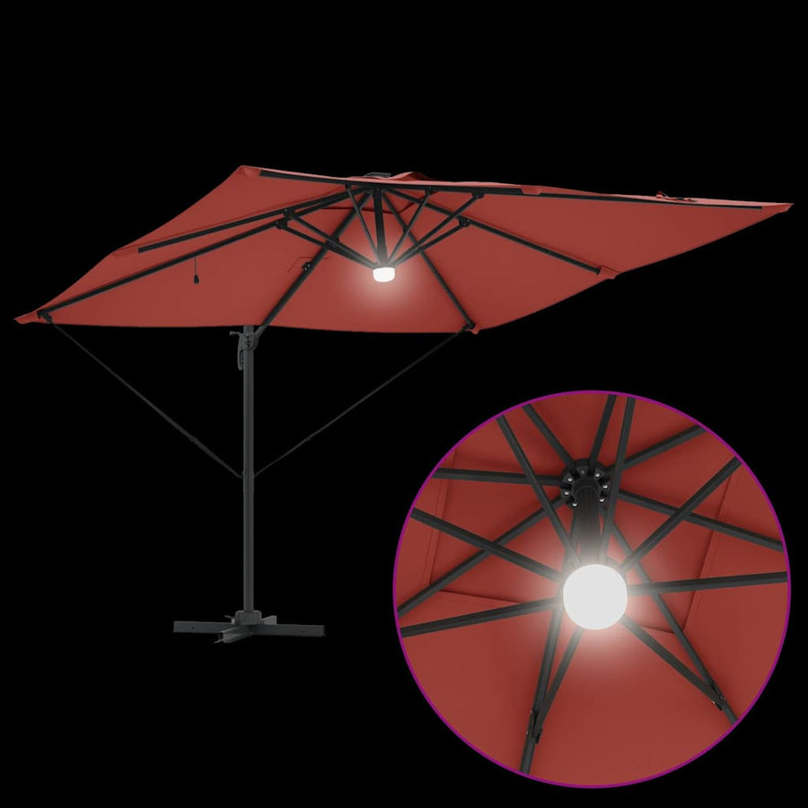 Roma Parasol Rood 286 x 284 x 270 cm Aluminium en Polyester