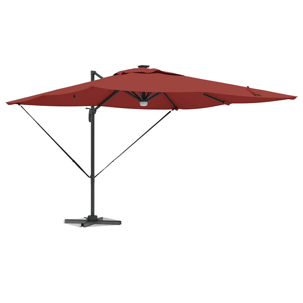 Roma Parasol Rood 286 x 284 x 270 cm Aluminium en Polyester