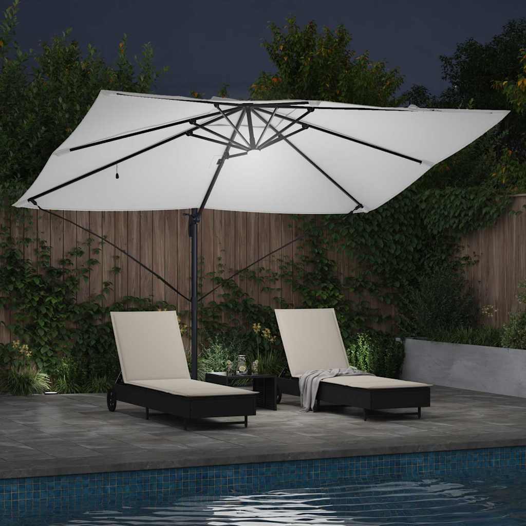 Parasol 351 X 250 X 253 Cm Polyester En Aluminium Zand