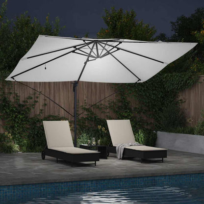Parasol 351 X 250 X 253 Cm Polyester En Aluminium Zand