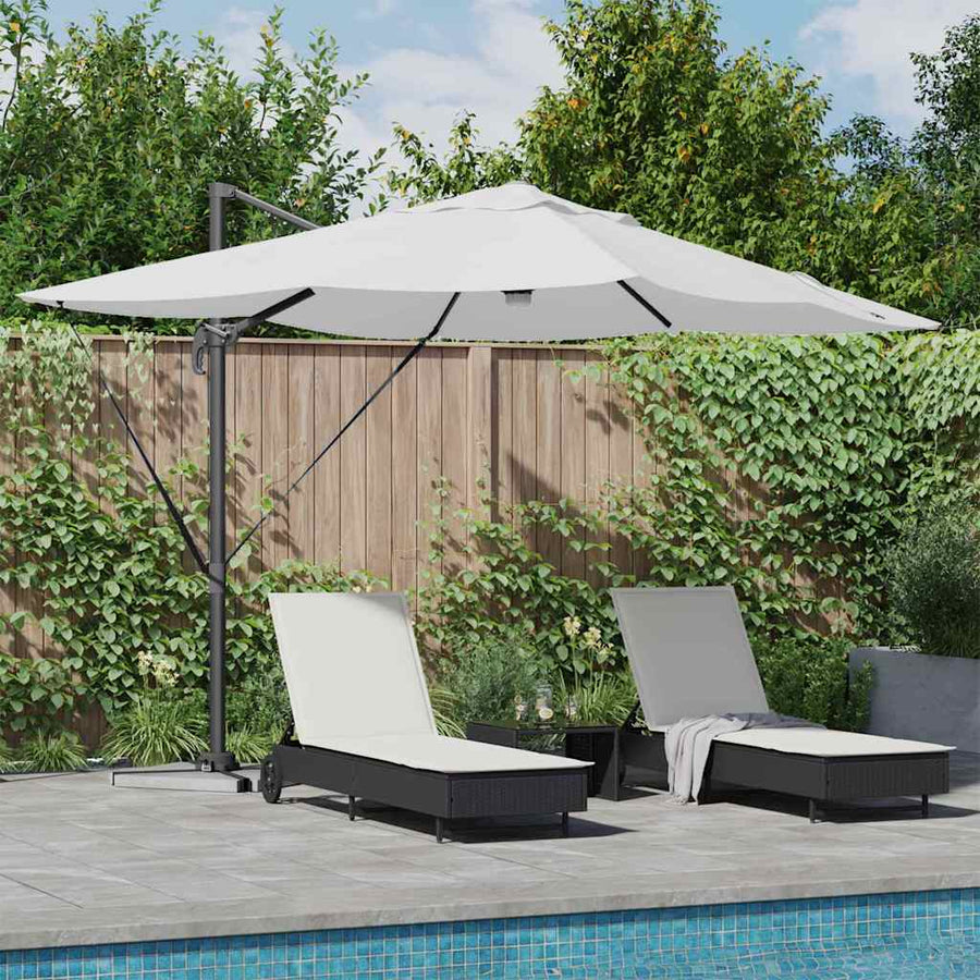 Parasol 351 X 250 X 253 Cm Polyester En Aluminium Zand