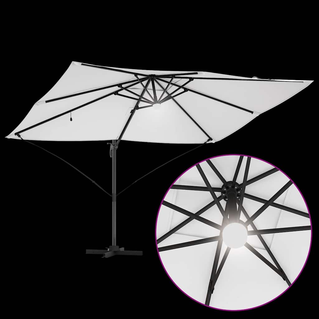 Parasol 351 X 250 X 253 Cm Polyester En Aluminium Zand