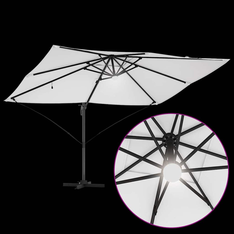 Parasol 351 X 250 X 253 Cm Polyester En Aluminium Zand