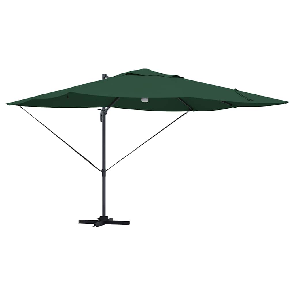 Parasol 351 X 250 X 253 Cm Polyester En Aluminium Groen
