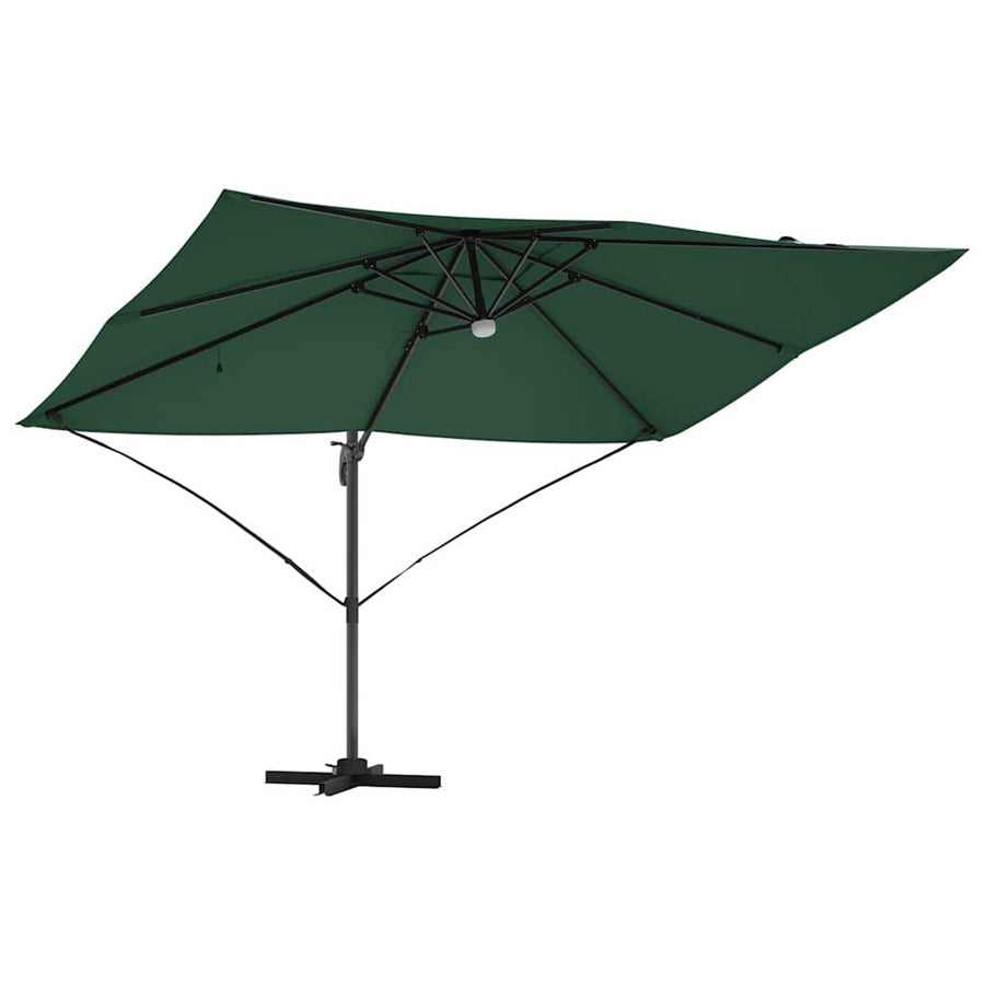 Parasol 351 X 250 X 253 Cm Polyester En Aluminium Groen