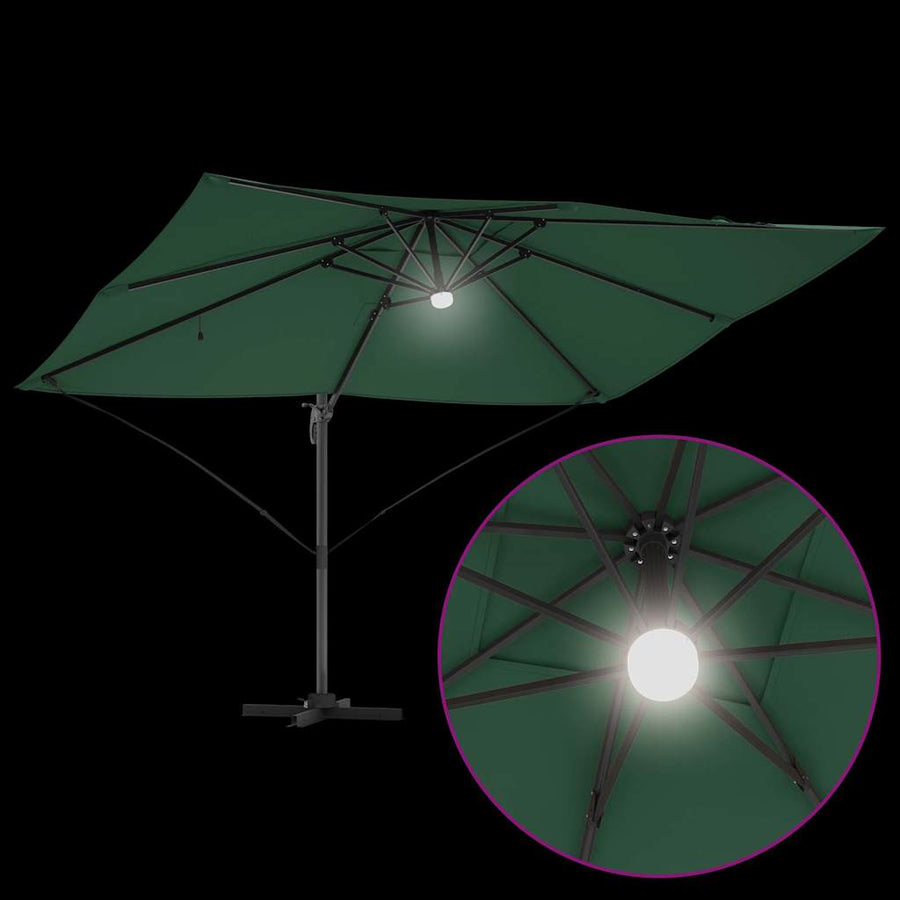 Parasol 351 X 250 X 253 Cm Polyester En Aluminium Groen