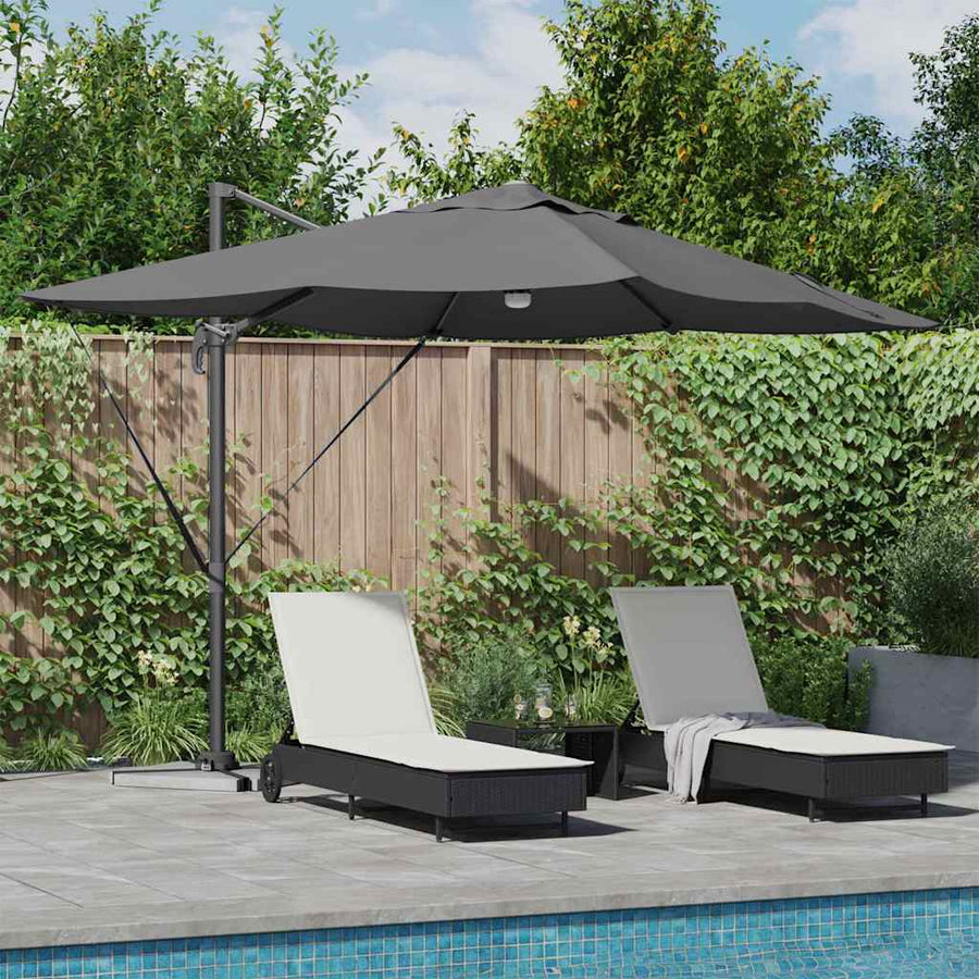 Parasol 351 X 250 X 253 Cm Polyester En Aluminium Antraciet