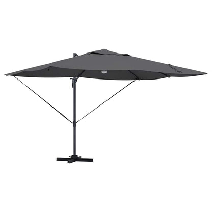 Parasol 351 X 250 X 253 Cm Polyester En Aluminium Antraciet