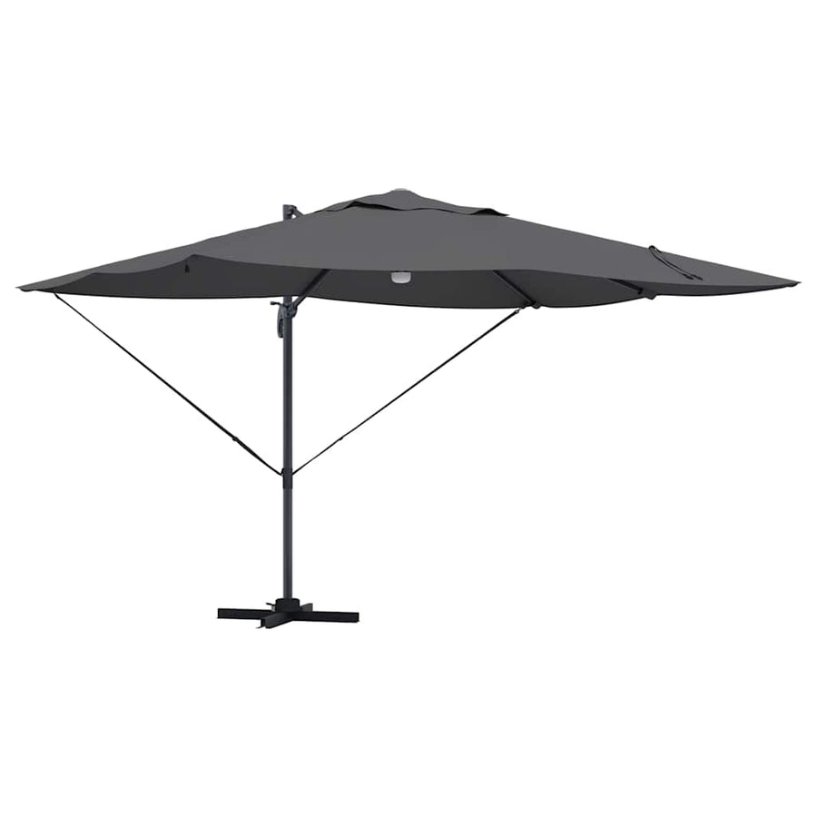 Parasol 351 X 250 X 253 Cm Polyester En Aluminium Antraciet