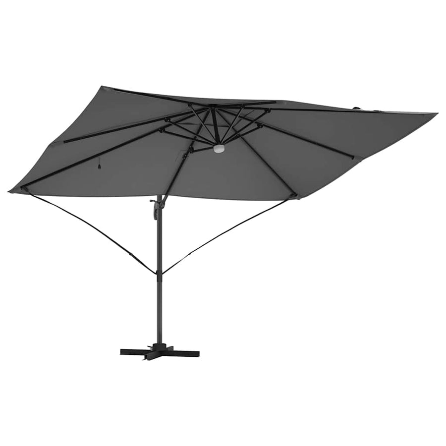 Parasol 351 X 250 X 253 Cm Polyester En Aluminium Antraciet