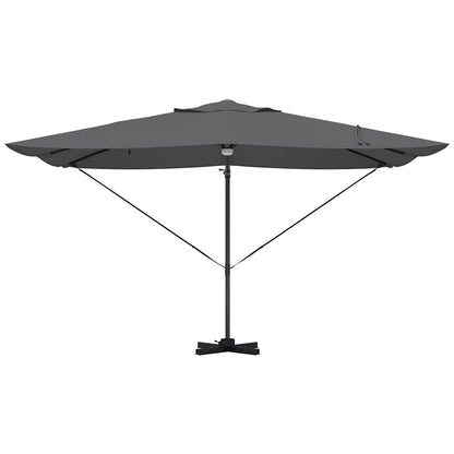 Parasol 351 X 250 X 253 Cm Polyester En Aluminium Antraciet