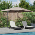Parasol Taupe 351 x 250 x 253 cm Polyester and Aluminum