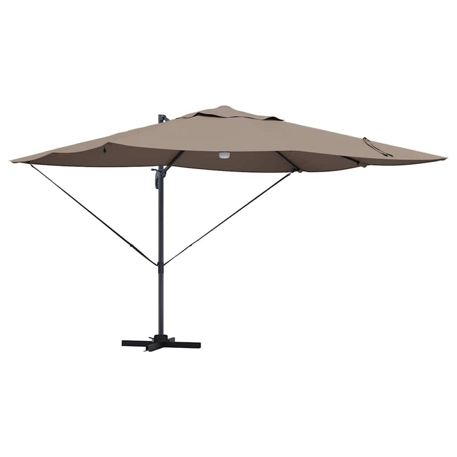 Parasol 351 X 250 X 253 Cm Polyester En Aluminium Taupe