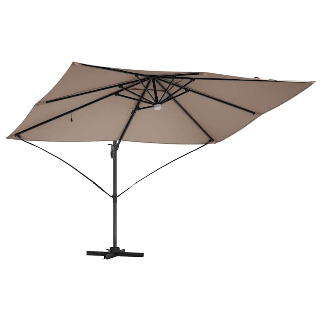 Parasol 351 X 250 X 253 Cm Polyester En Aluminium Taupe