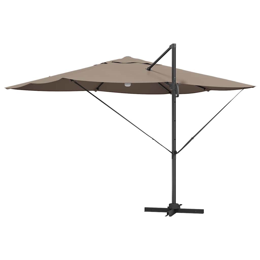 Parasol 351 X 250 X 253 Cm Polyester En Aluminium Taupe