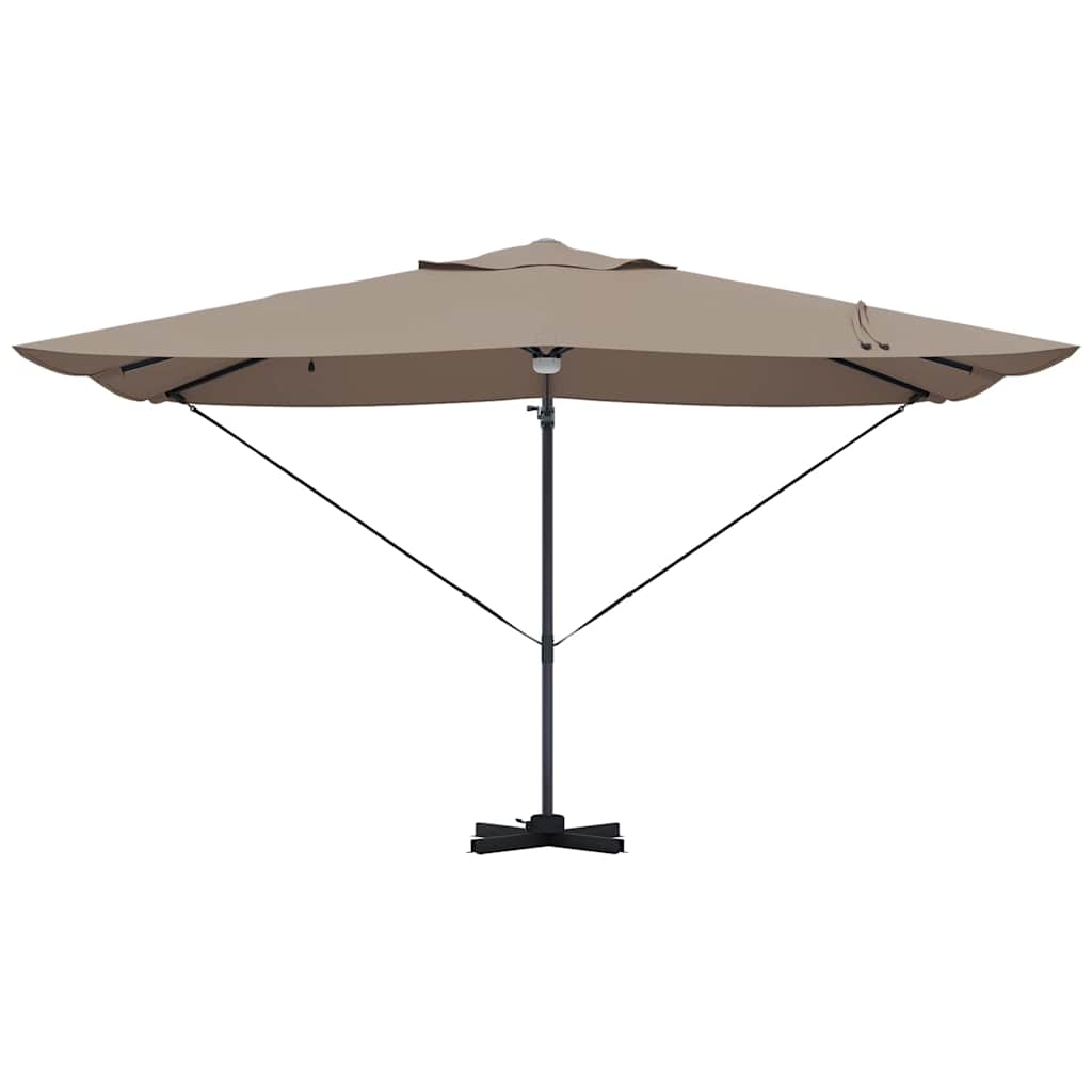 Parasol 351 X 250 X 253 Cm Polyester En Aluminium Taupe